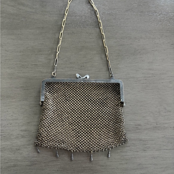 Handbags - Vintage German Silver Mesh Purse made by HHC Co.